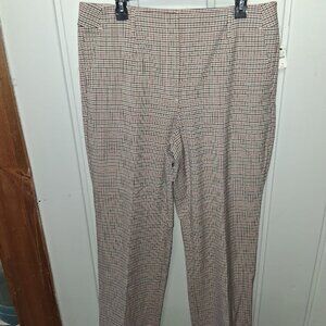 Talbots Plaid Stretch Ankle Pants NWT Sz 14